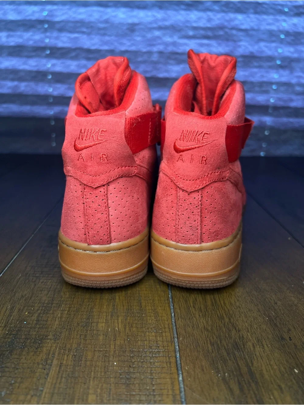 Nike Air Force One High Suede University Red Sneakers